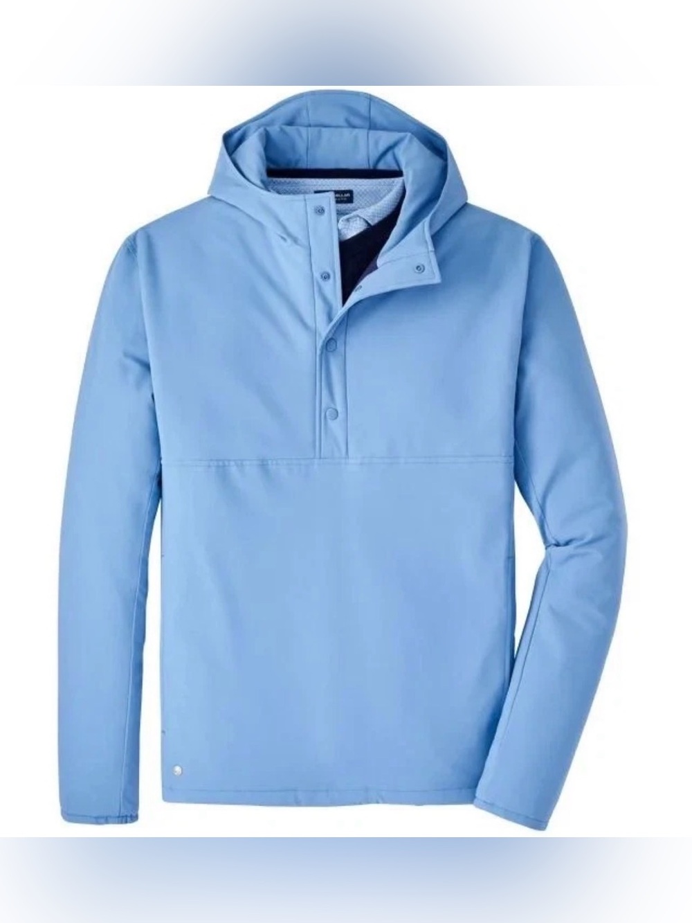 Peter Millar Approach Insulated Half-Snap Golf Hoodie Large Blue